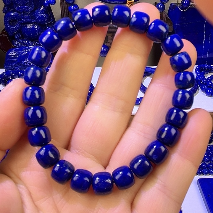 青金石未镶嵌手串精工老型