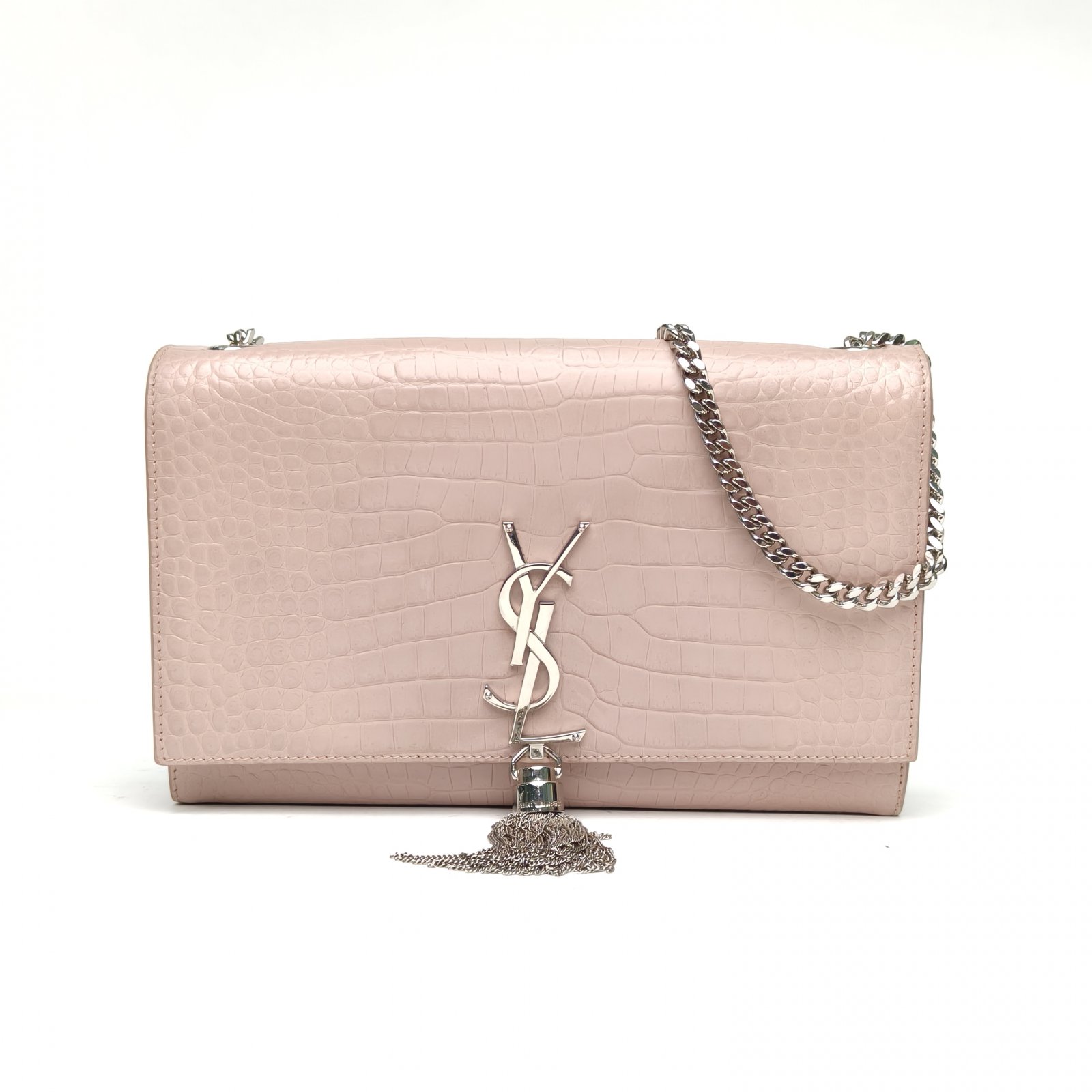 95新 YSL/圣罗兰 【娇】KATE24 鳄鱼压纹 皮革C 129402