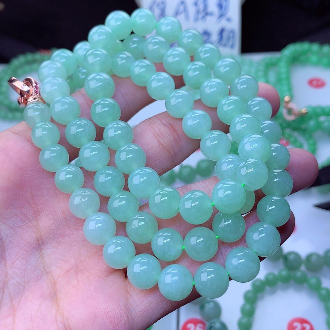 翡翠毛衣链未镶嵌