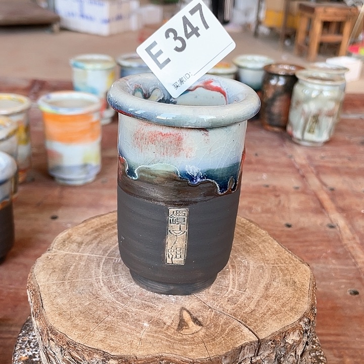 紫砂花盆煤气罐 内口5