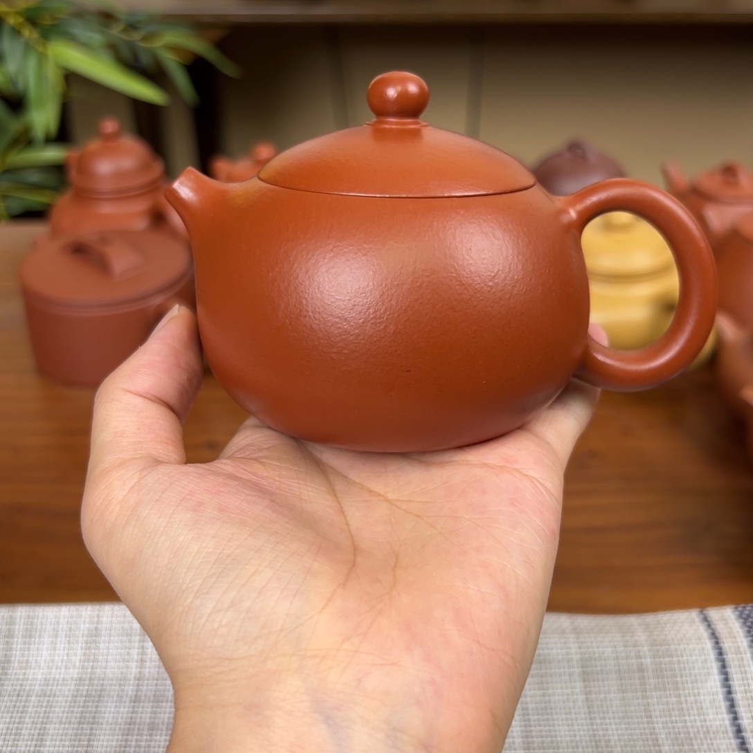 紫砂茶壶紫砂壶西施壶朱泥200cc全手福利