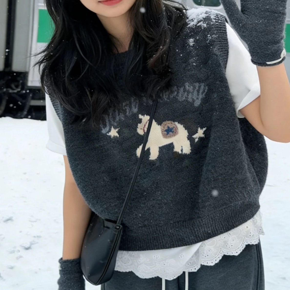 MJJ/秋冬复古百搭时尚针织马甲