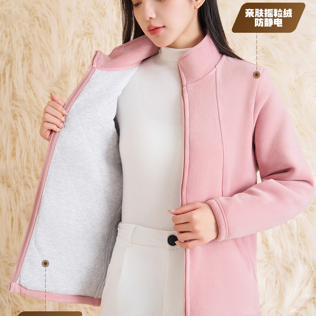 百分百羊毛蓄热加厚奥绒女士外套