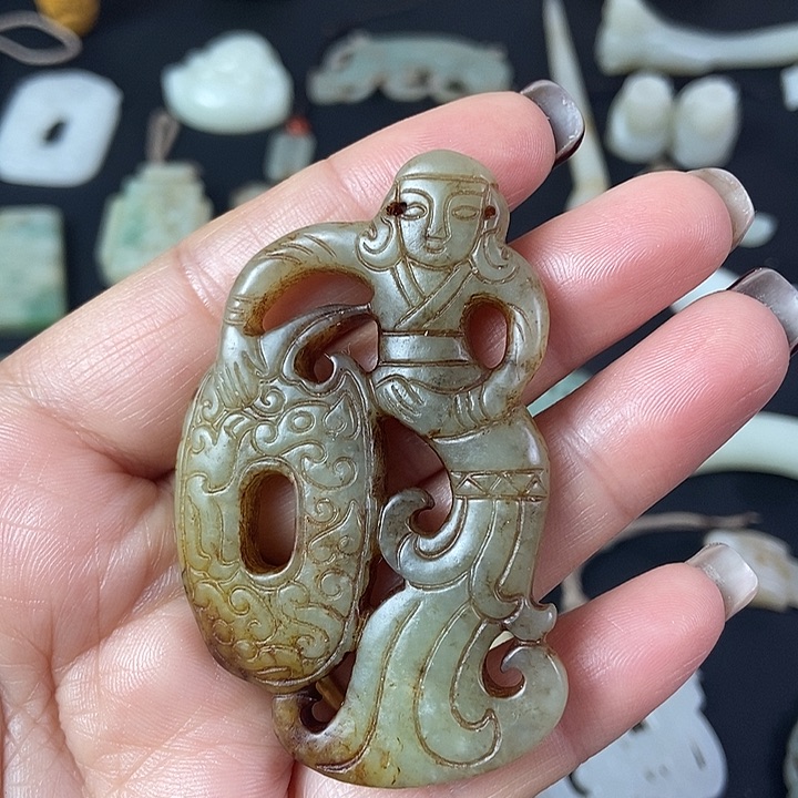 和田玉（糖玉）挂件未镶嵌