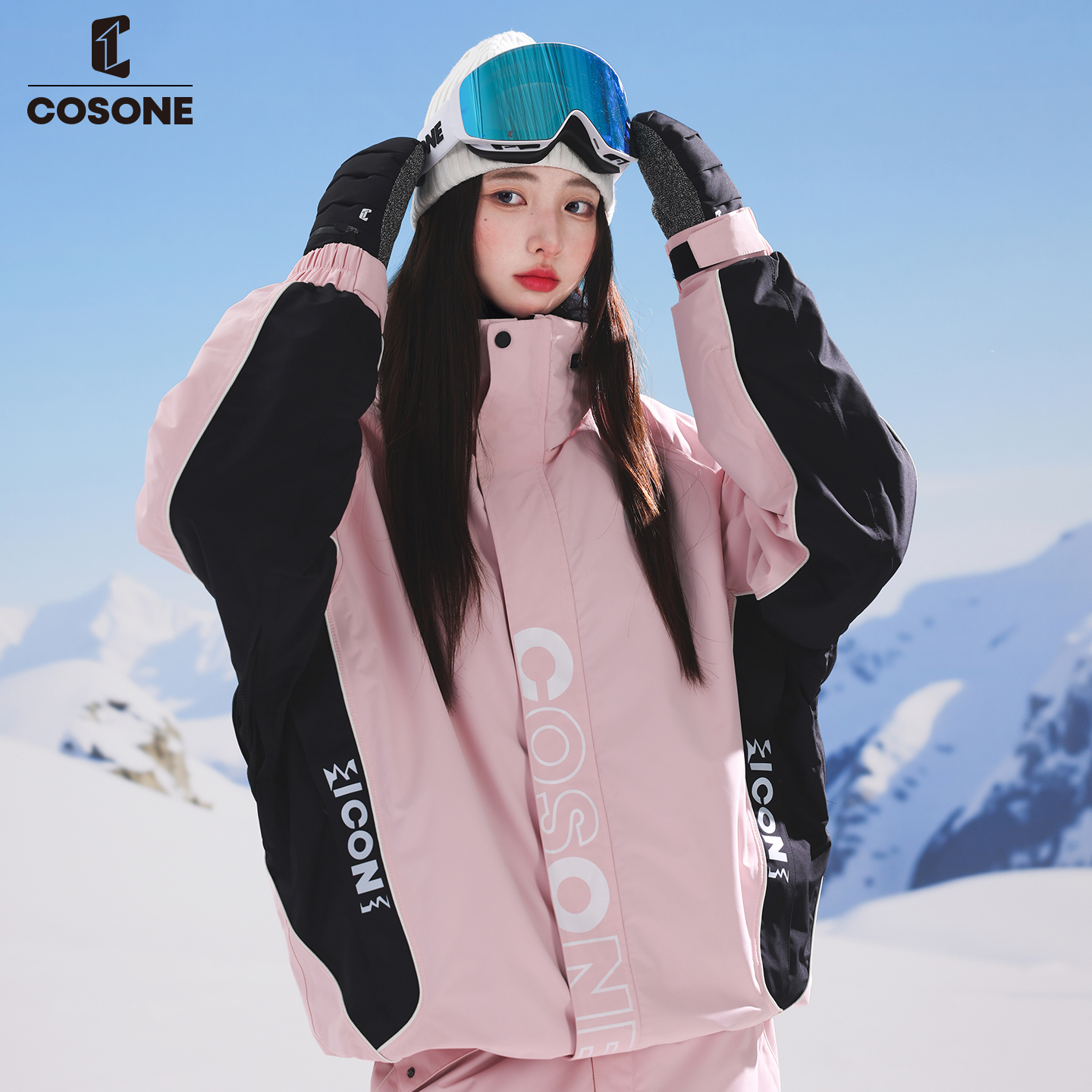 COSONE新款单板滑雪服套装防风保暖耐磨滑雪衣裤男女雪服套装防水