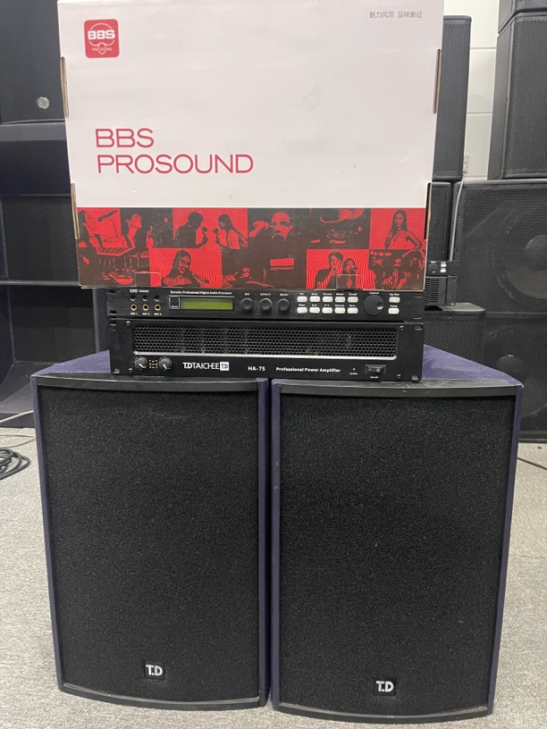 唐龙太极12寸后导箱、四件套、原装功放、全新BBS话筒（不包邮）