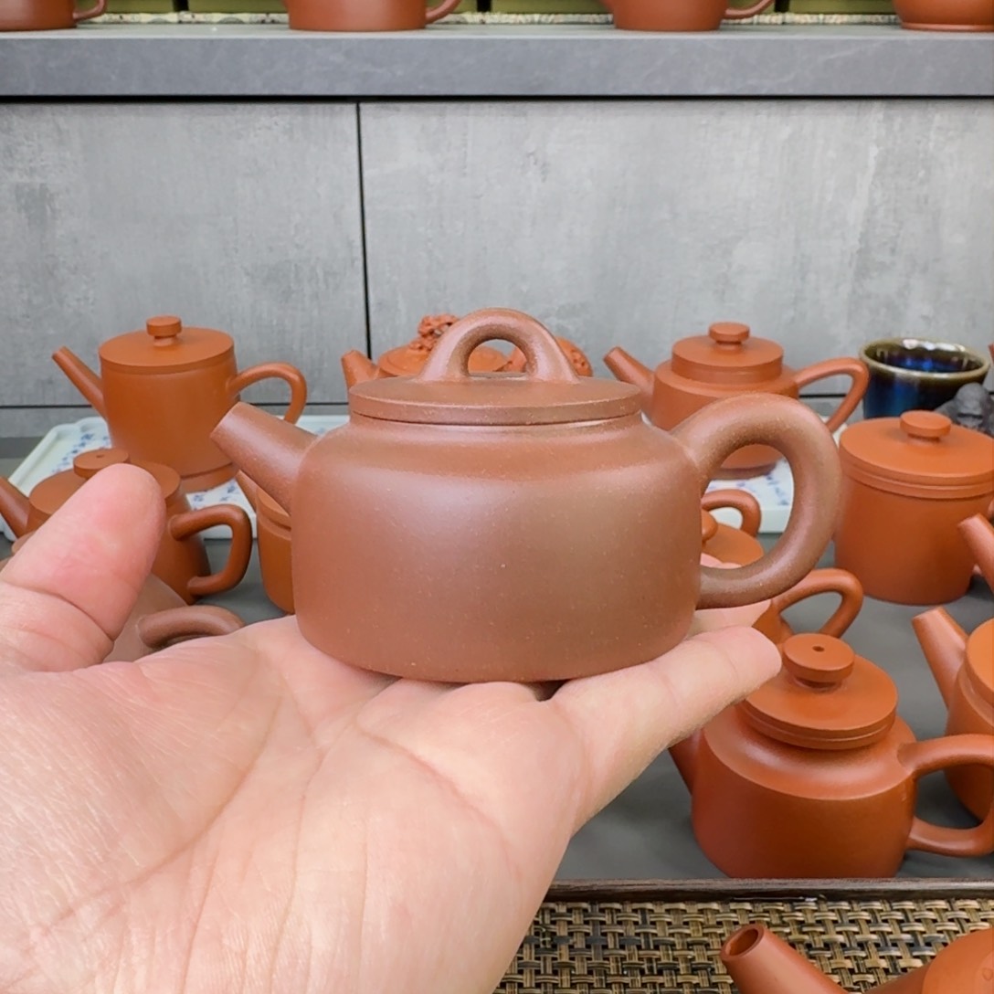 紫砂茶壶紫泥鱼罩