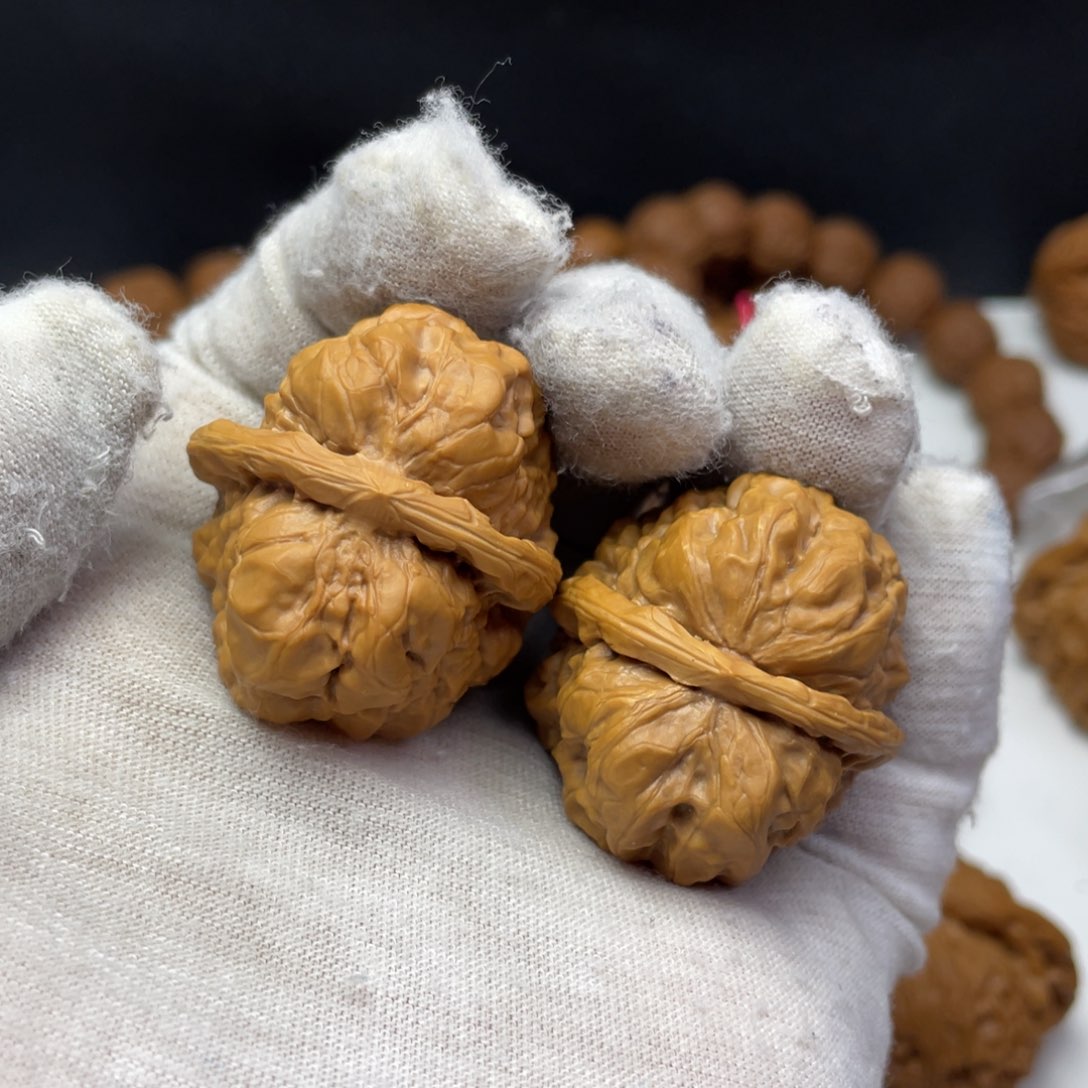 文玩核桃把件33+蛤蟆头有修已打底