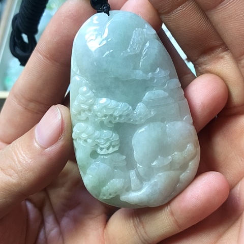 翡翠未镶嵌颈饰天然缅甸翡翠a货