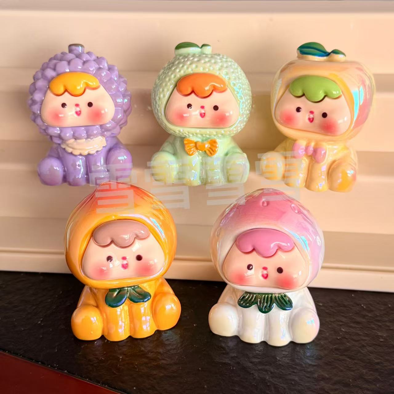 新配色电镀巨无霸水果娃娃diy树脂摆件