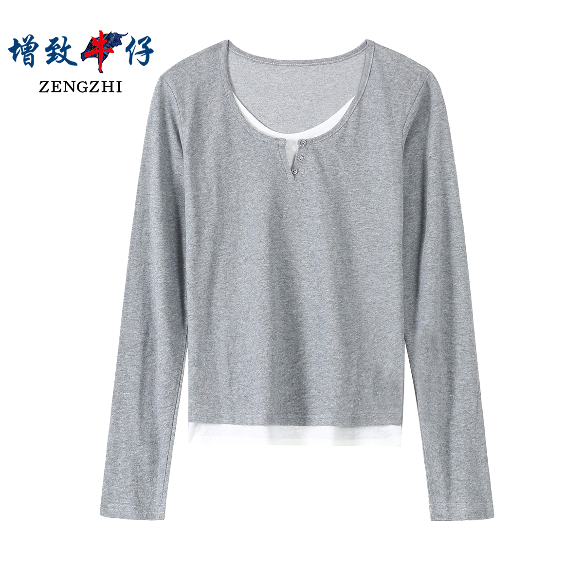 ZENGZHI/增致牛仔早秋新款百搭设计款针织长袖D920
