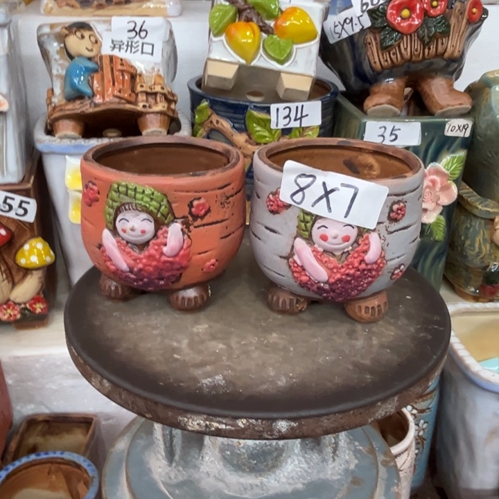 紫砂花盆粗陶材质多肉花盆