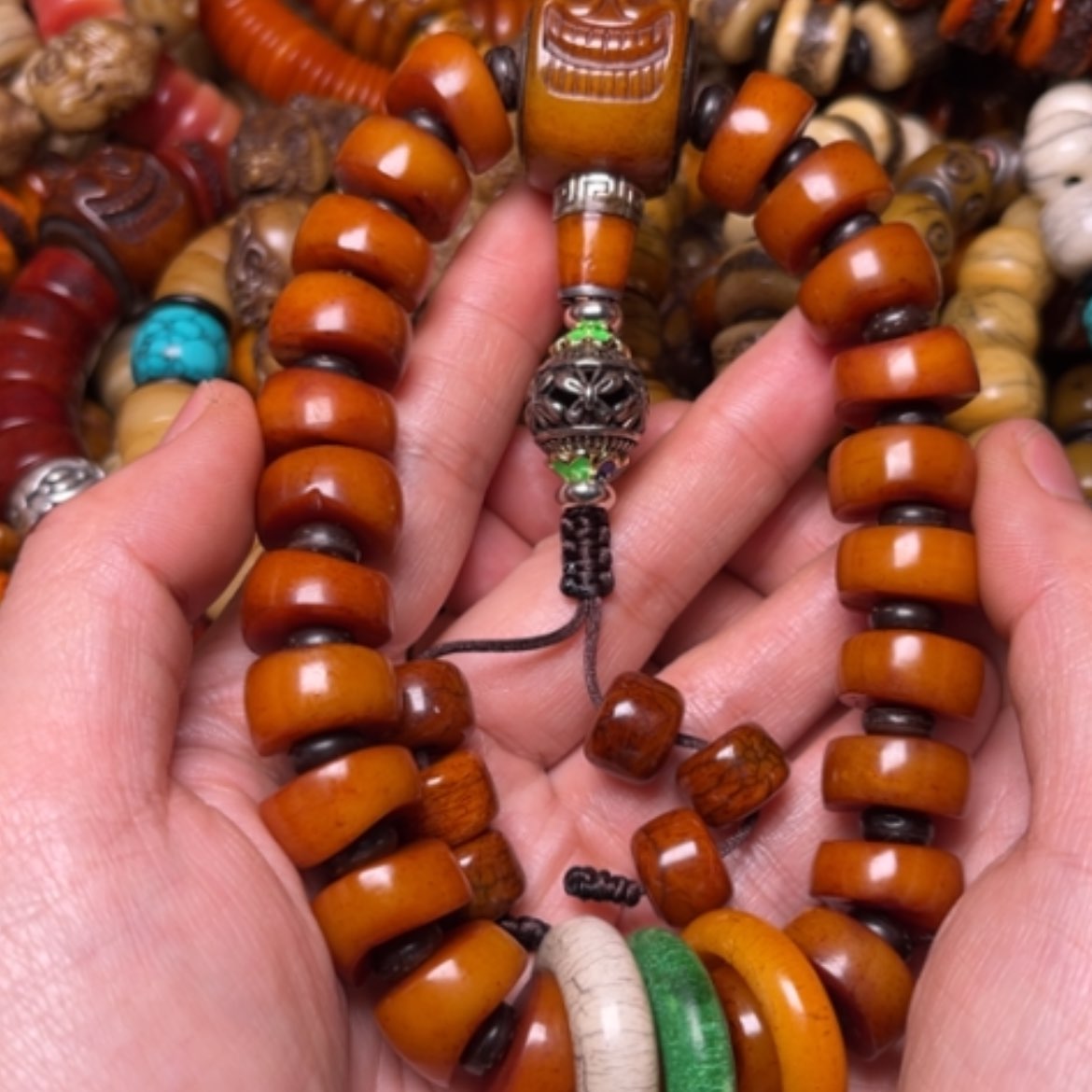 【闪购商品】牛骨手串/手链牛骨不规则切16×24颗