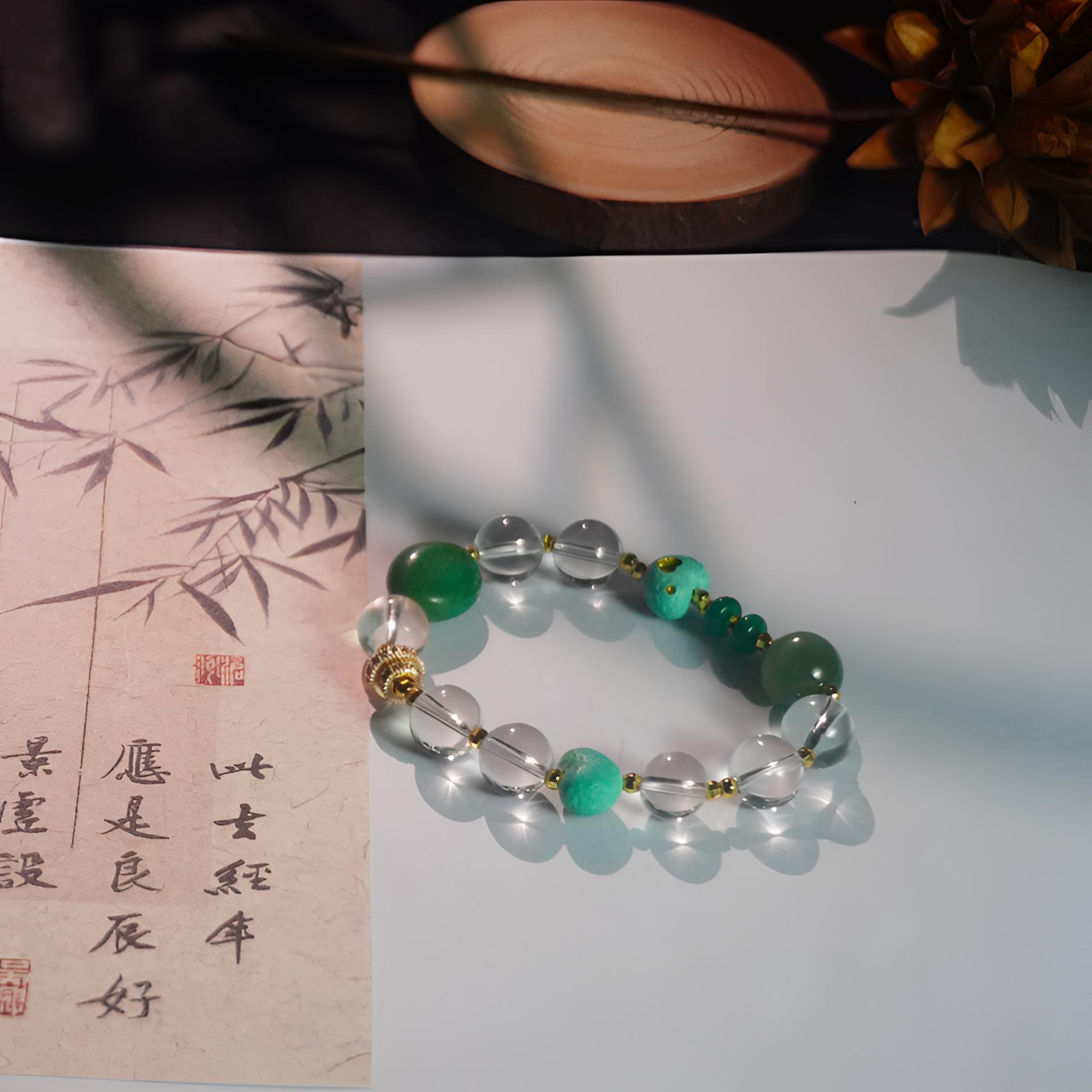 【绿晶韵】手工气质轻奢时尚百搭梦幻单圈女士手