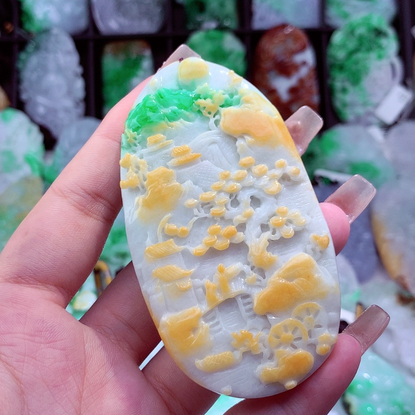 【闪购商品】翡翠颈饰未镶嵌挂件