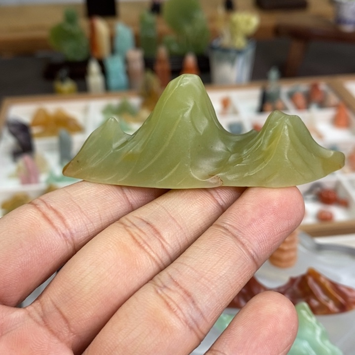 用***7四川石四川绿山子笔搁