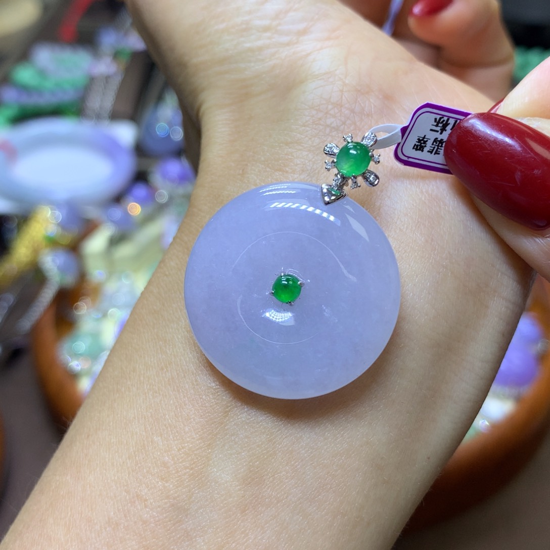 【闪购商品】翡翠颈饰18K金镶嵌翡翠