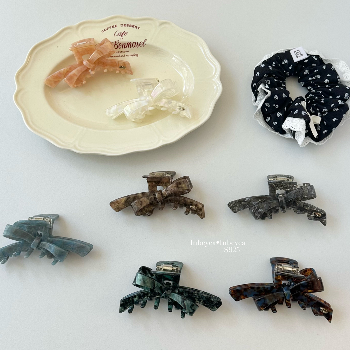 新款 半扎蝴蝶结抓夹