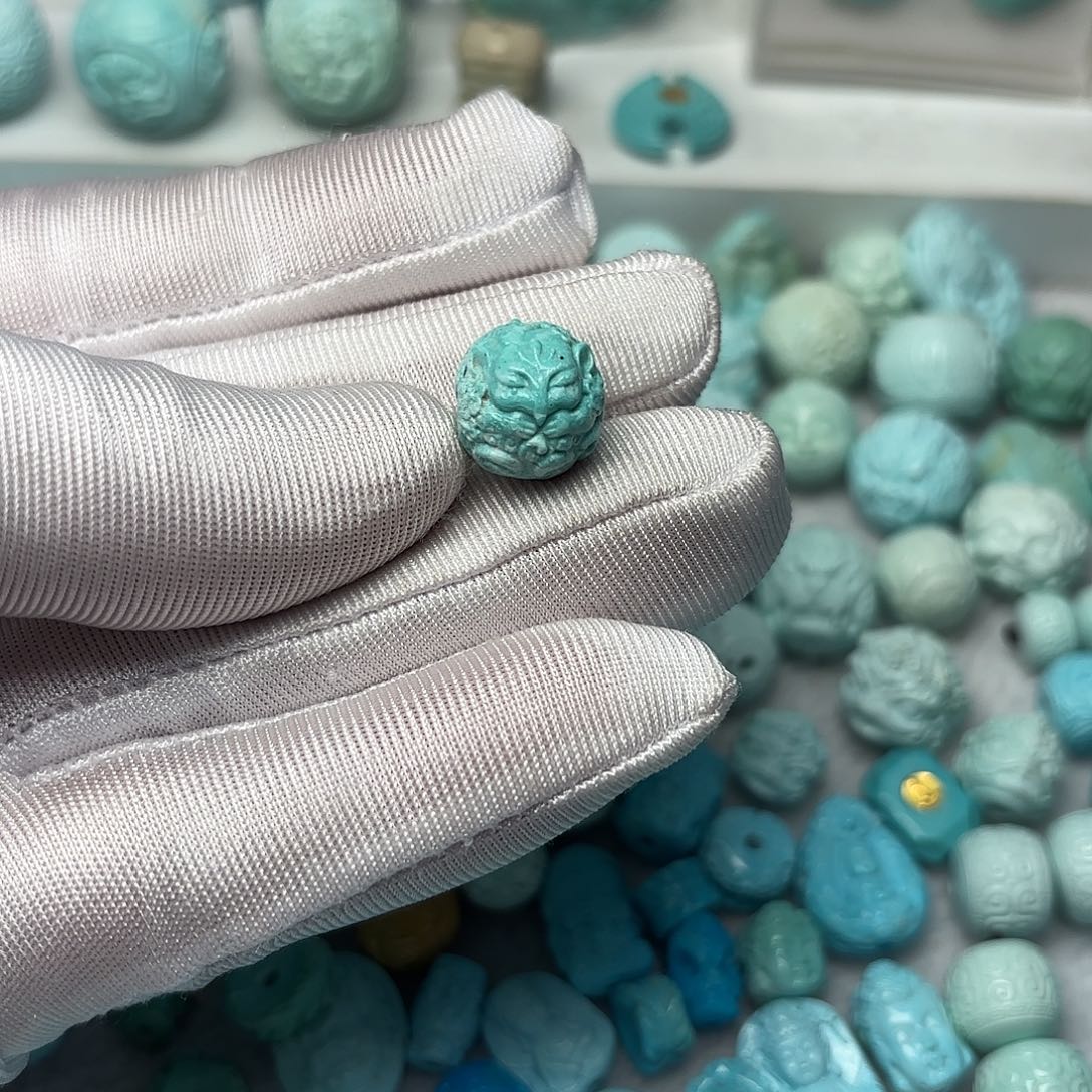 绿松石珠宝半成品未镶嵌宝**孩