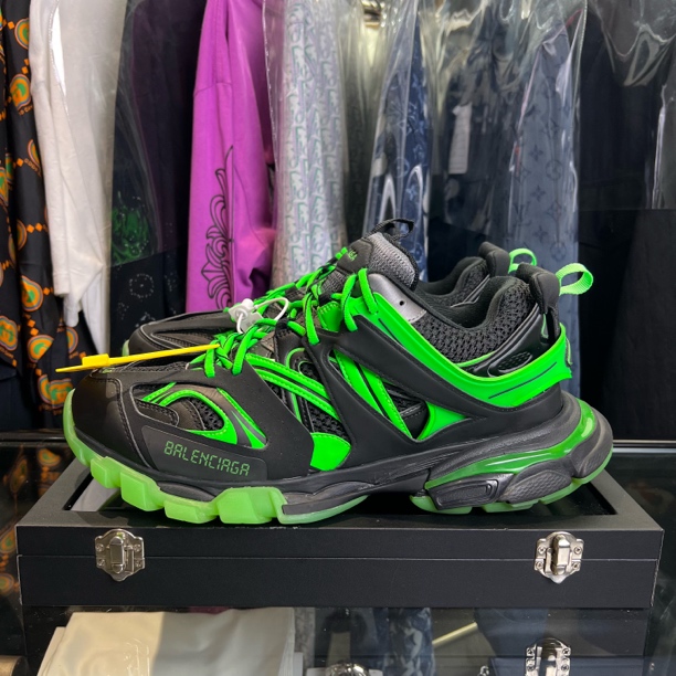 99新 Balenciaga/巴黎世家 track黑绿老爹鞋/44码/原盒