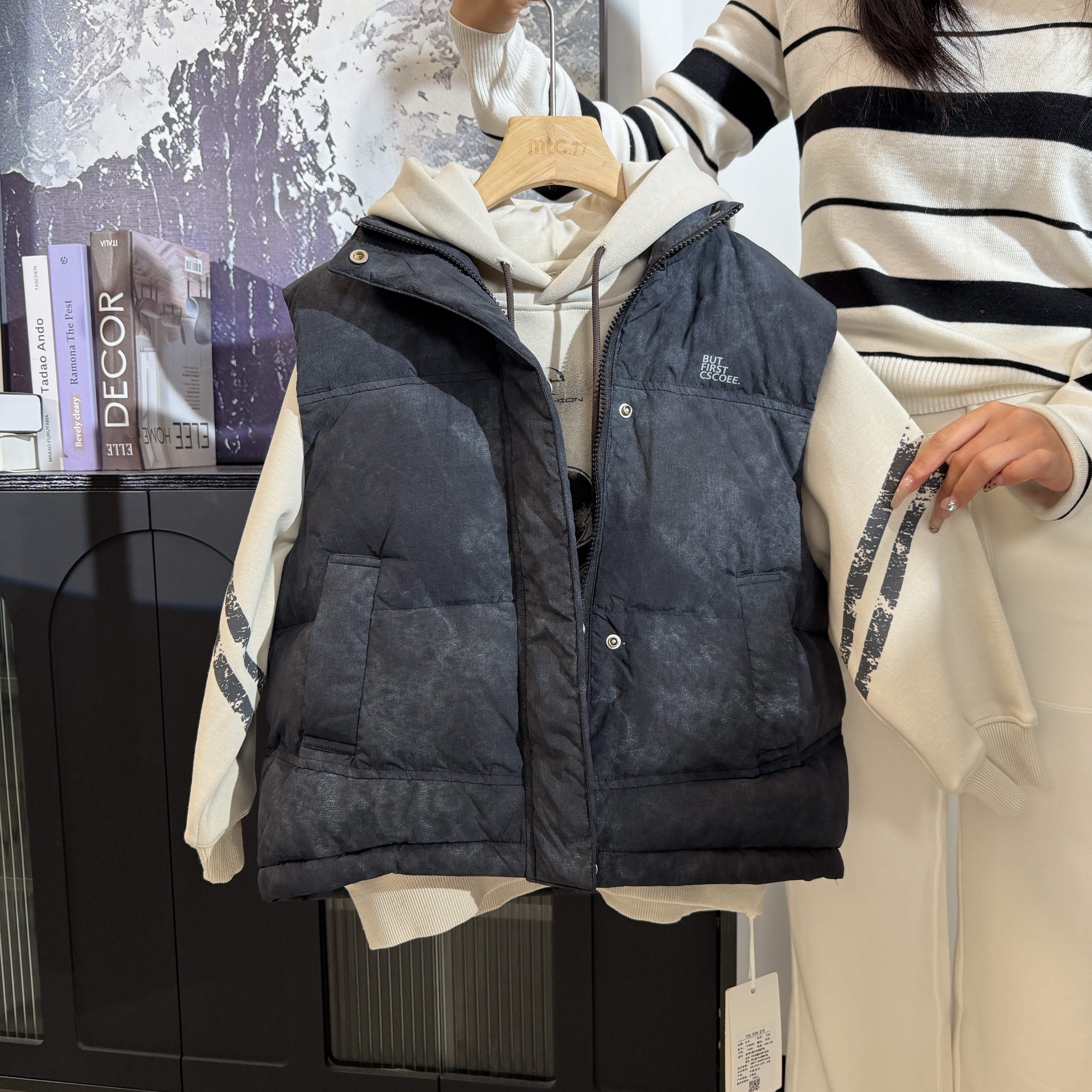 【山屿】中大童秋冬加厚户外新国标90白鸭绒韩版羽绒马甲（73032）