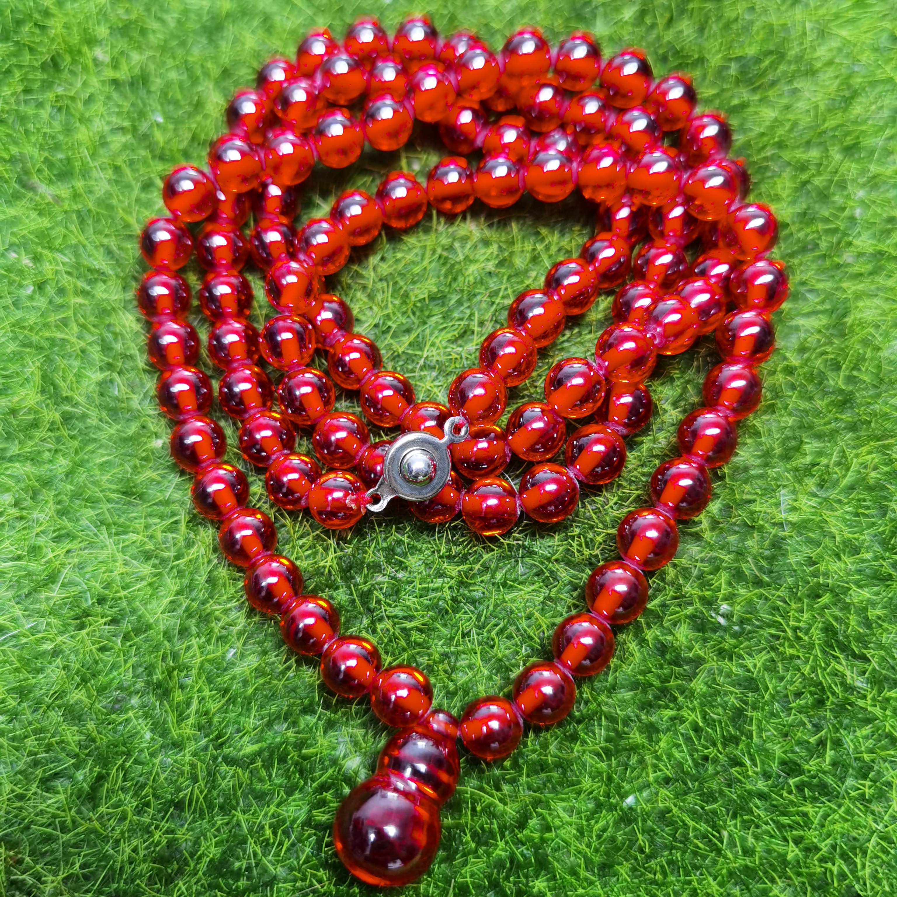 非金属合成锆石项链 红石项链，卡8，硬度8.5，密度5.6，材料稀缺