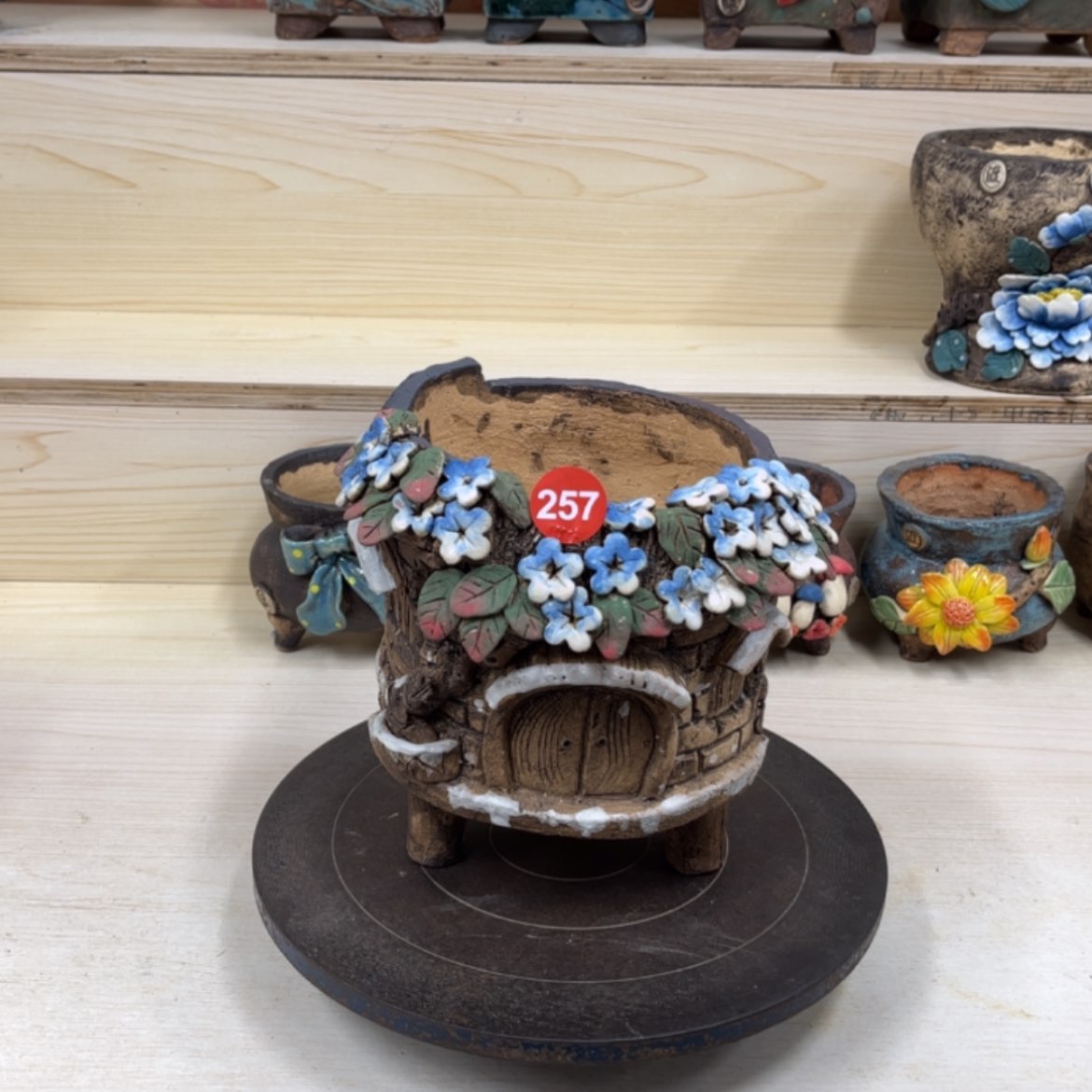 【闪购商品】紫砂花盆257内口14外高18