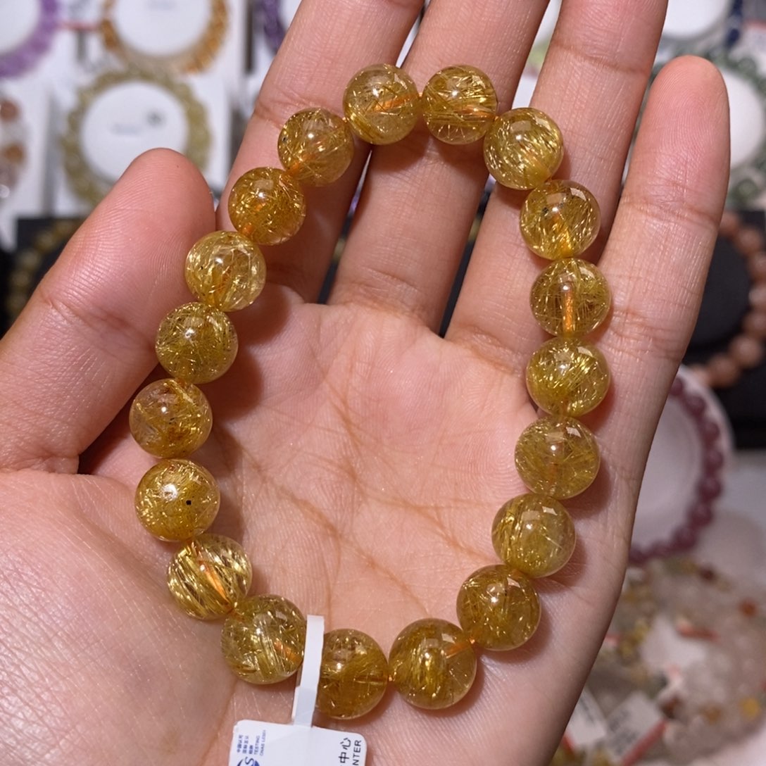 【闪购商品】发晶手链未镶嵌烟花钛晶10.1mm