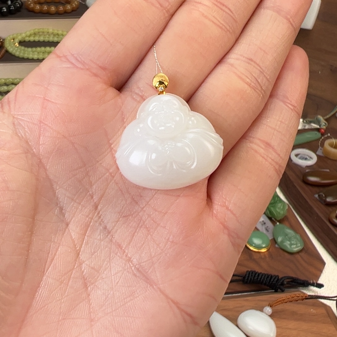 和田玉（白玉）未镶嵌颈饰11.9g