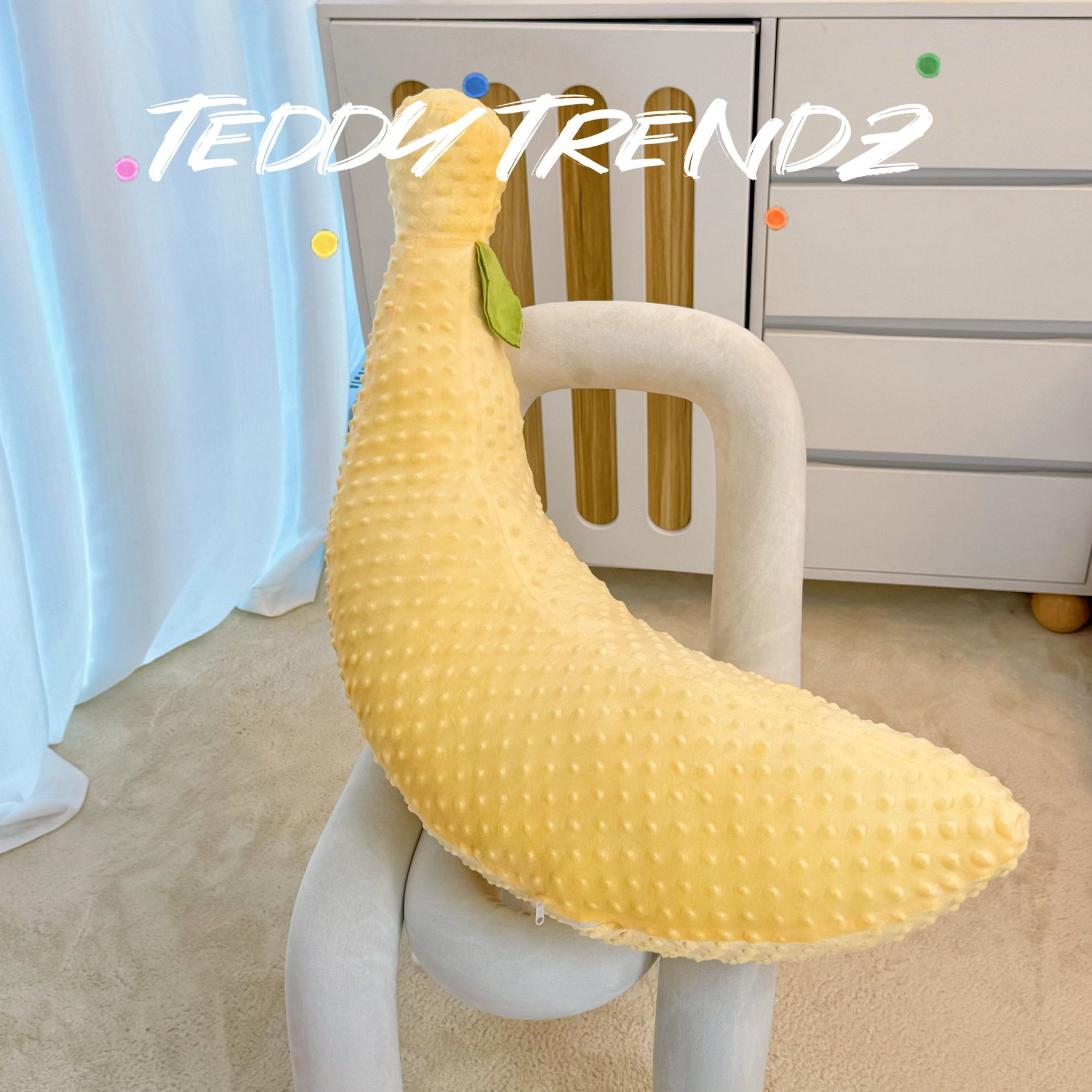 豆豆香蕉可爱毛绒公仔玩偶玩具抱枕布娃娃陪睡安抚公仔腰靠床搭子