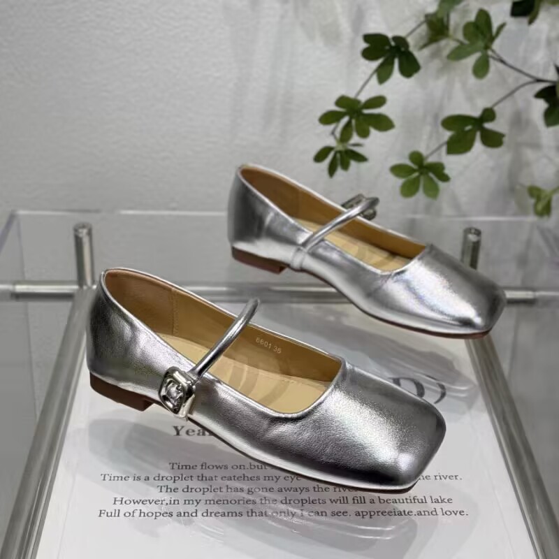 6-1新款浅口方头低跟女单鞋柔软舒适开车逛街平底鞋潮玛丽珍