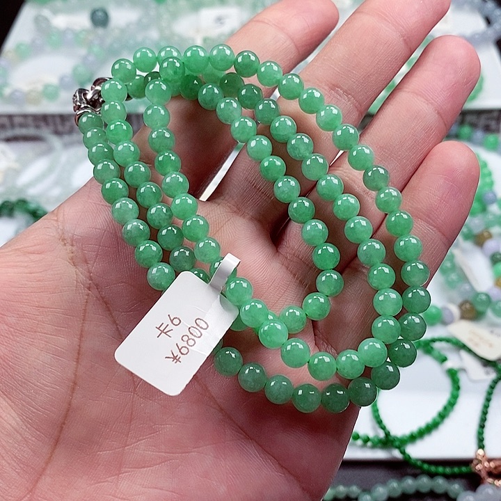 翡翠手链未镶嵌卡6