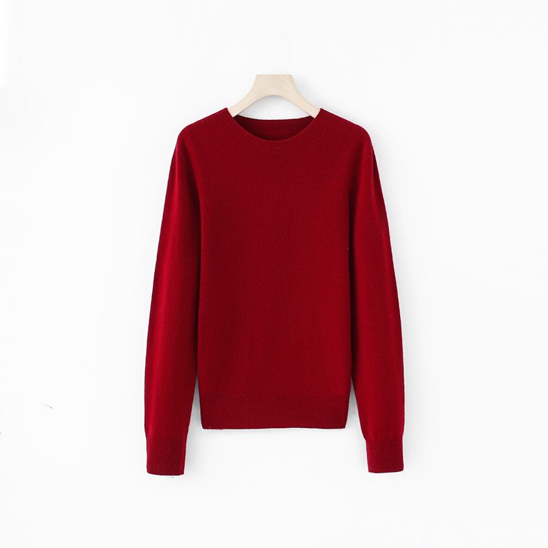 纯色圆领打底衫毛针织衫时尚百搭MS-8228