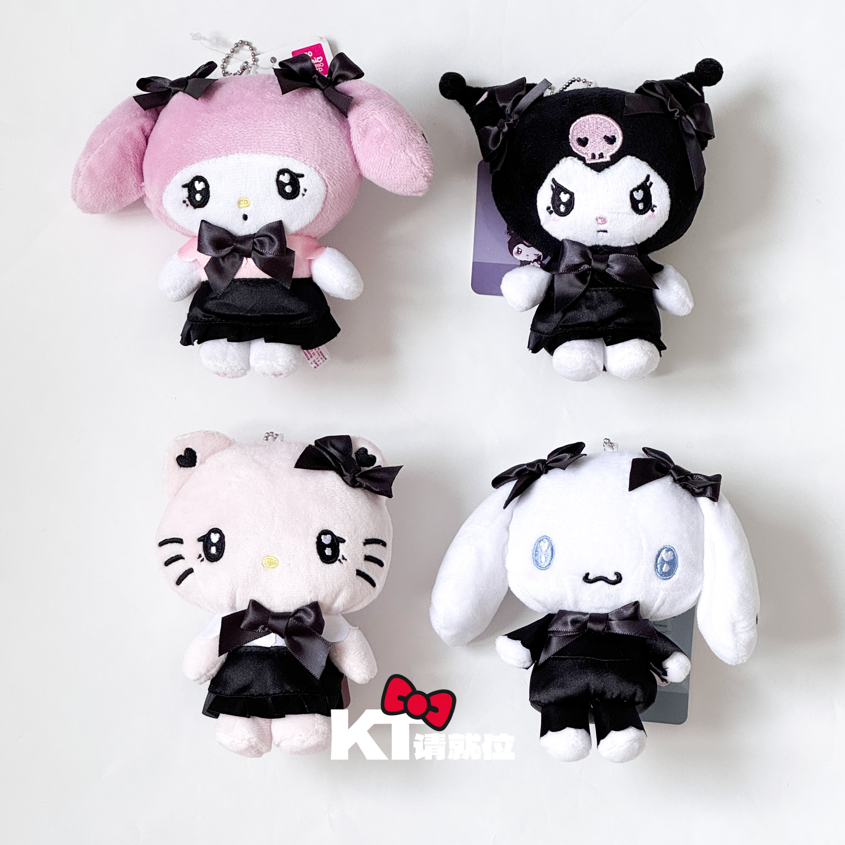 【黑礼服kitty】千金风黑色系蝴蝶结美乐蒂酷洛米 日版三丽鸥挂件