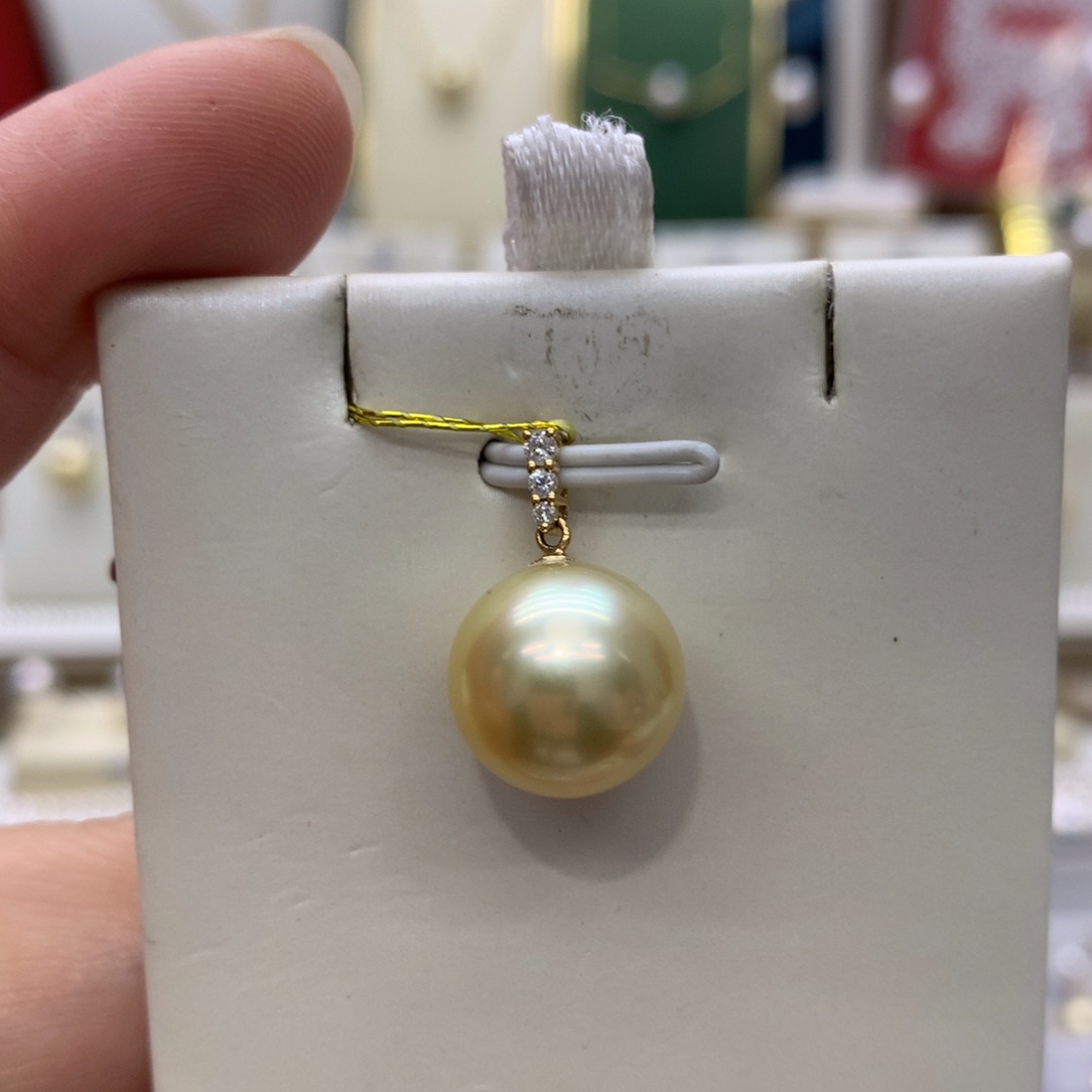 海水珍珠18K金镶嵌颈饰