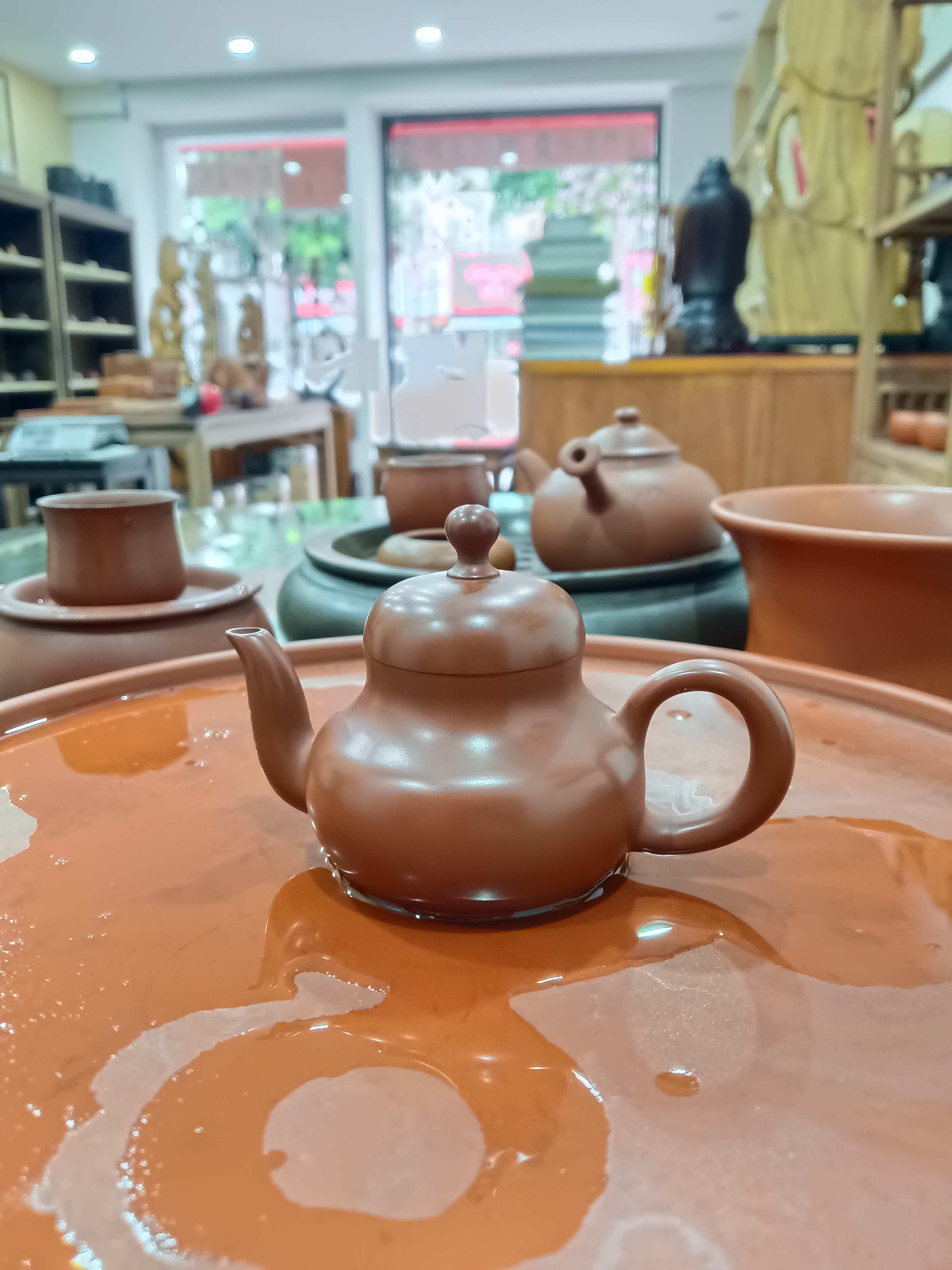 潮州手拉壶章栋宇全手工思婷壶朱泥壶小容量100c冲罐泡茶工夫茶具
