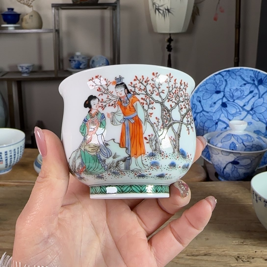 杯景德镇陶瓷柴烧多人