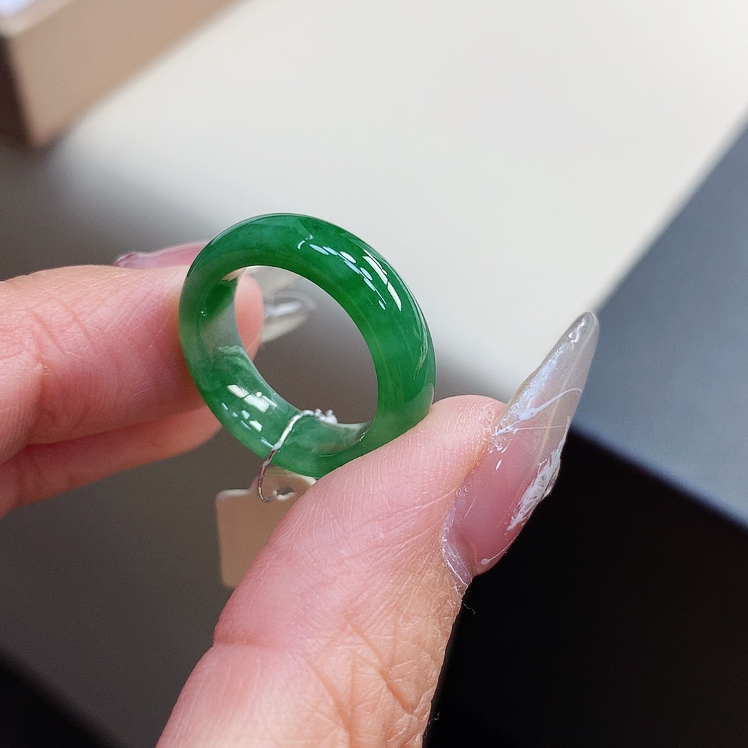 翡翠戒指未镶嵌金*棋12号