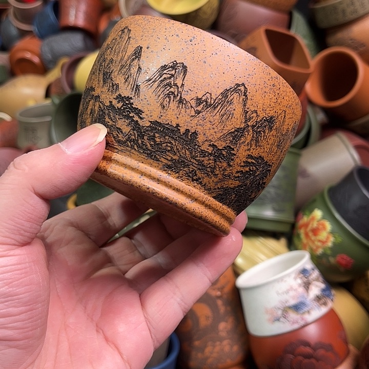 紫砂茶杯全手工紫砂主人杯