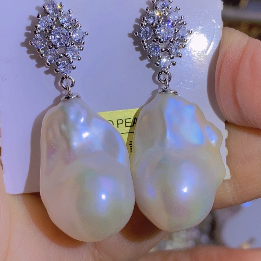 银S925镶嵌天然淡水珍珠淡水珍珠阿**衣