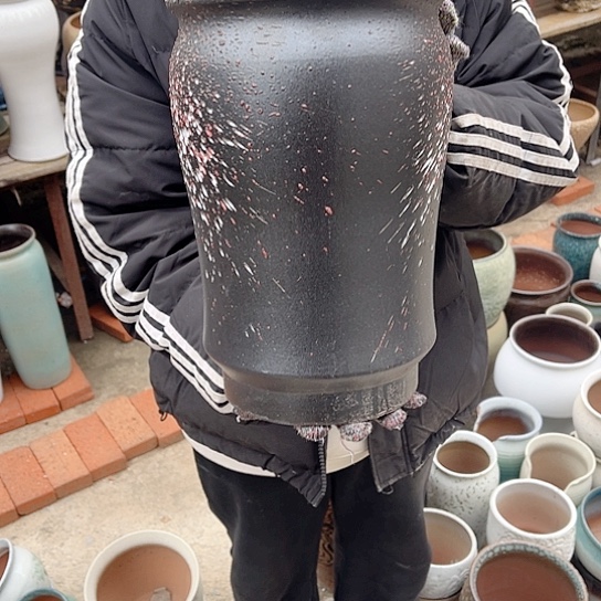 紫砂花盆高度32口径20