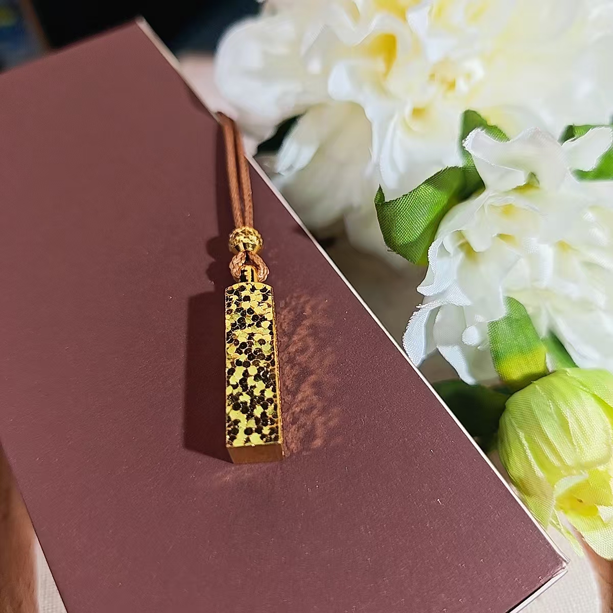 吊坠足银 足银坠链碎冰冰四方来财精致百搭精美时尚饰品银饰