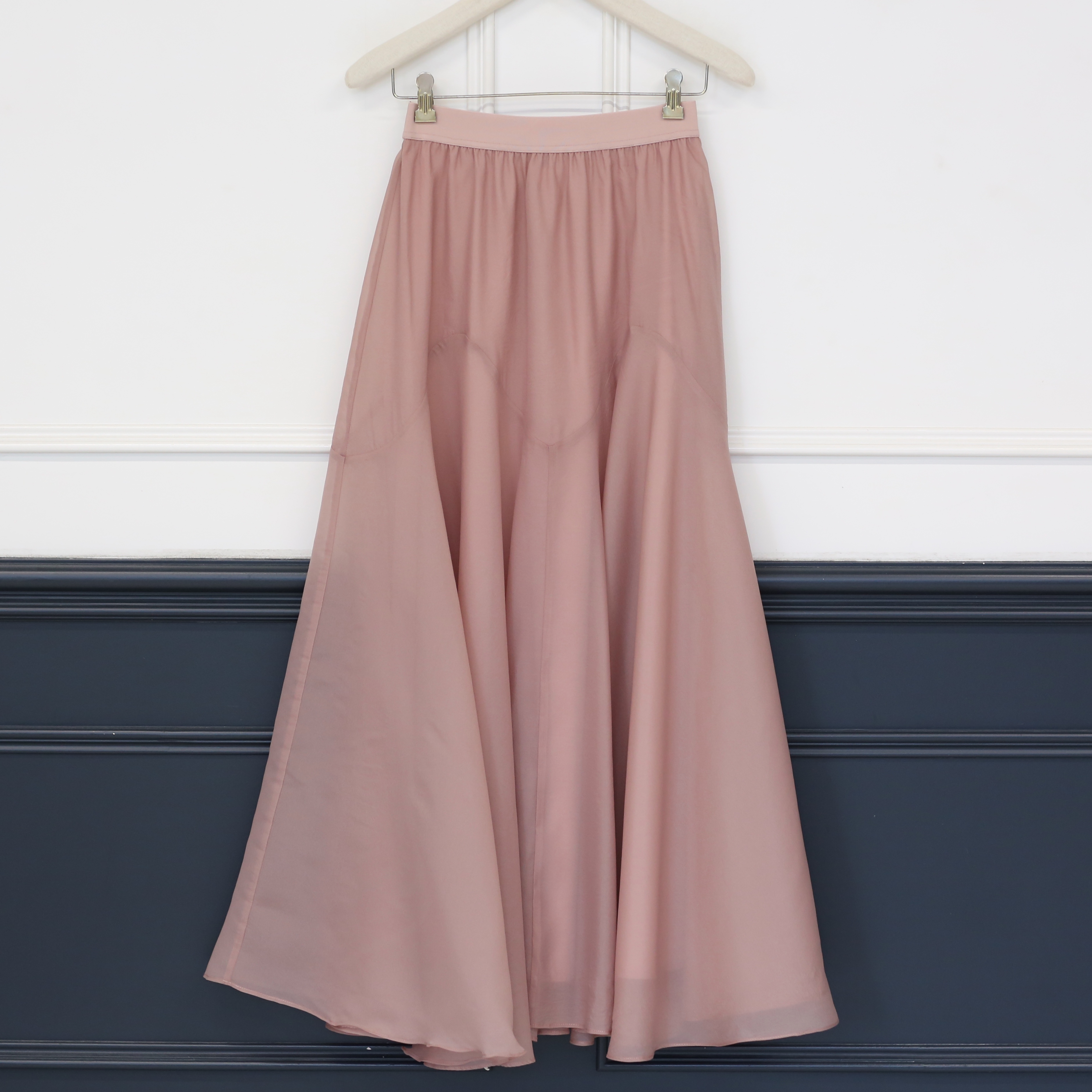 2507077【壁虎姐】GECKO夏季新款 肉粉色薄款松紧腰半裙