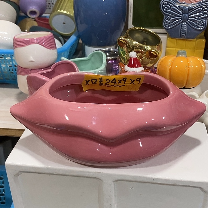 陶摆件陶盆有孔 瑕疵介意勿拍