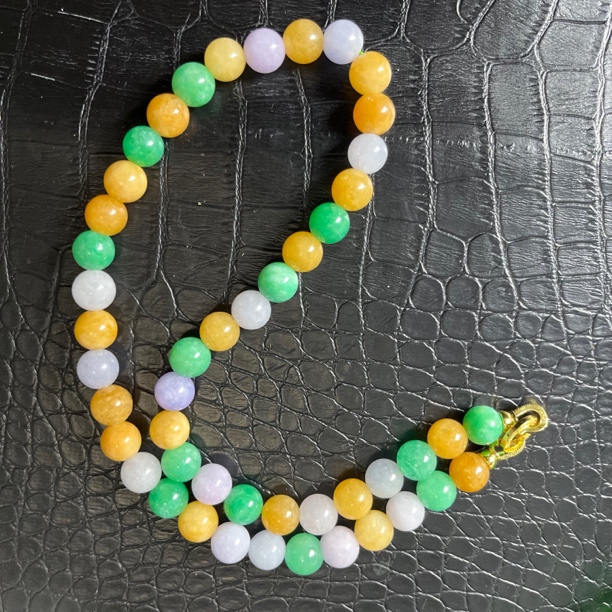 翡翠三色项835时尚百搭