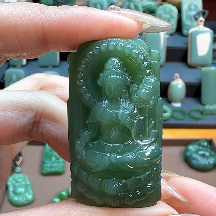 和田玉（碧玉）吊坠(不含链)未镶嵌