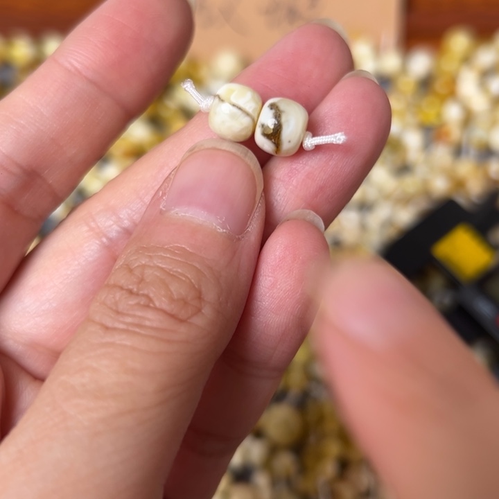 蜜蜡未镶嵌裸石8mm一对