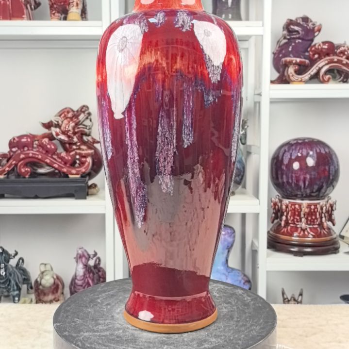 摆件钧瓷摆件神後鎮鈞瓷