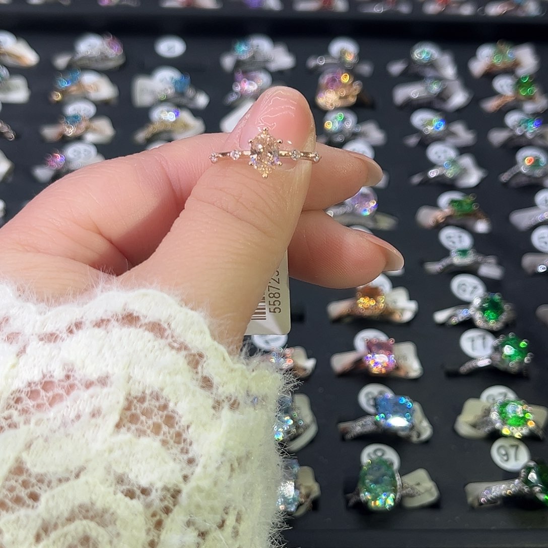 莫桑石非金属BY K枚六爪鸽子蛋恰色冰花一卡-10