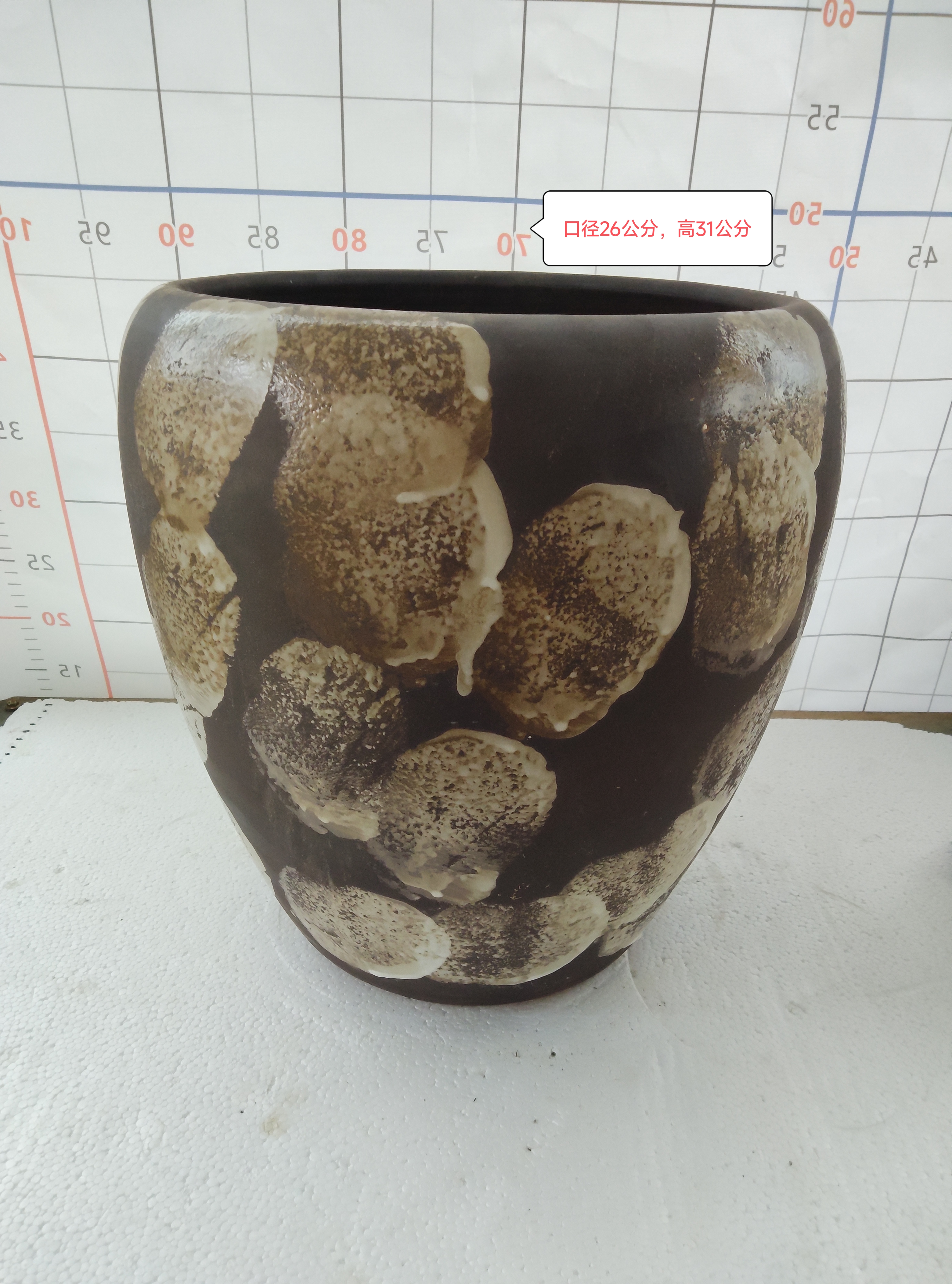 大口径复古粗陶透气花盆客厅大号清仓适合多种绿植室内外装饰使用